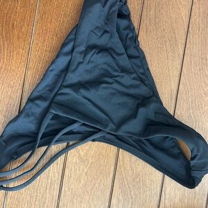 Black Bikini Bottom with Strappy Sides